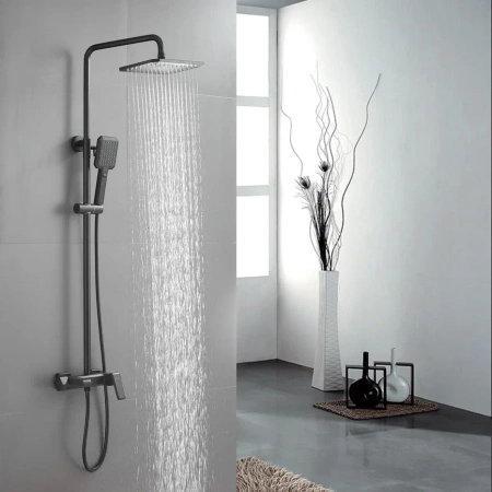 Душевая стойка Shevanik S8836H настенная цвет черный