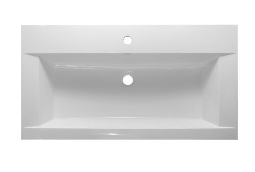 Раковина из искусственного камня Эстет Рава ФР-00002613 90х50 накладная цвет белый 1 отверстие под смеситель - фото 3