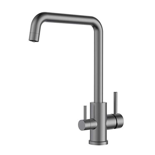 Смеситель для кухни Voda Kitchen FW519GM на мойку вороненая сталь - фото 2