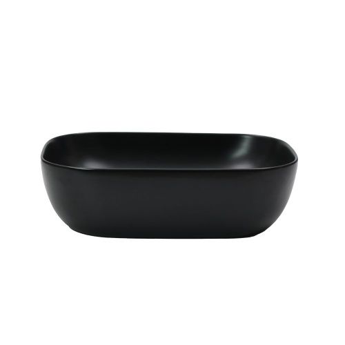 Раковина из сантехнического фарфора Melana 320328MB-805 50х30 накладная цвет черный без отверстий под смеситель - фото 4