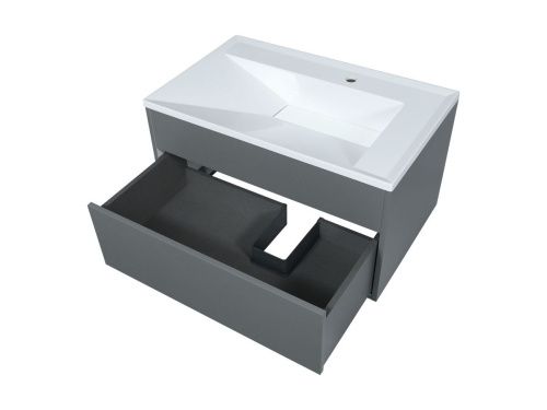 Тумба с раковиной Uperwood Lotus Premium 39340207462 80х50 цвет серый - фото 3