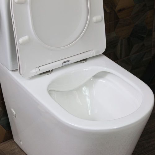 Унитаз напольный с бачком Melana MLN-310307 белый с сиденьем микролифт безободковый смыв торнадо - фото 4