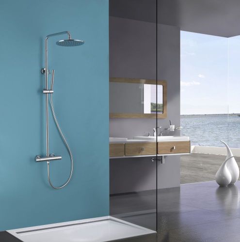 Душевая стойка Abber AF8160 настенная цвет хром с термостатом - фото 2
