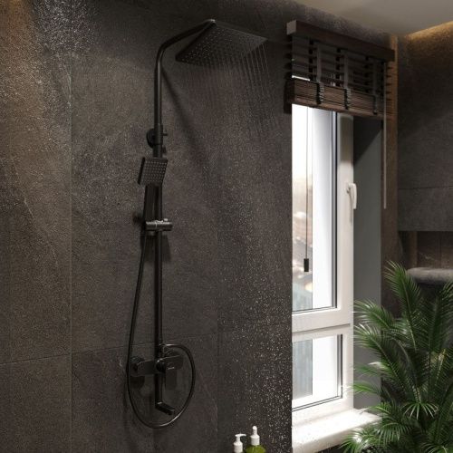 Верхний душ Bond Cube B02-9988 20х20 черный - фото 3