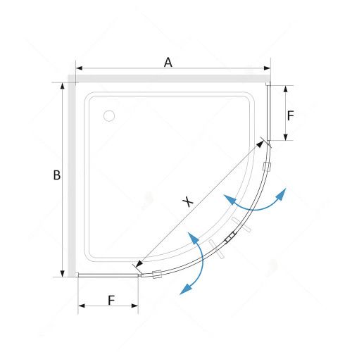 Душевой уголок RGW Stilvoll 06325300-14 100х100 стекло прозрачное профиль черный без поддона - фото 5