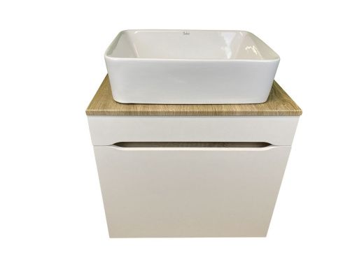 Тумба с раковиной Sintesi STL.W7018_SIN-LVB-APP-401 60х60 подвесная цвет белый - фото 4