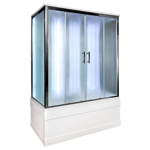 Душевой бокс AvaCan  EM4517LED 170х90 стекло с рисунком профиль хром - фото 4