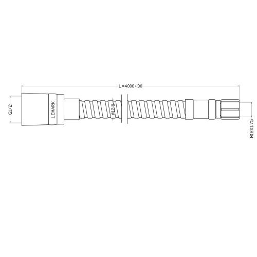 Душевой шланг LeMark LE8057S хром - фото 2