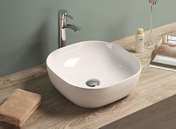 Раковина керамическая Art&Max AM-78106 40х40 накладная цвет белый