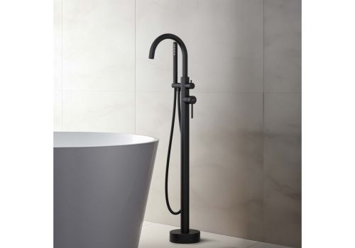 Смеситель Aquatek ЕВРОПА AQ1345MB напольный черный - фото 3