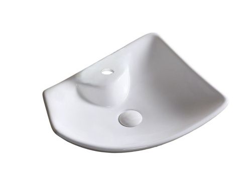 Раковина из сантехнического фарфора Cerutti SPA CR7054 50х40 накладная цвет белый 1 отверстие под смеситель - фото 3