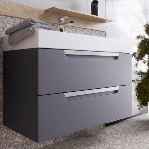 Тумба под раковину Aqwella Y CUB0109GR 90х40 подвесная цвет серый - фото 5