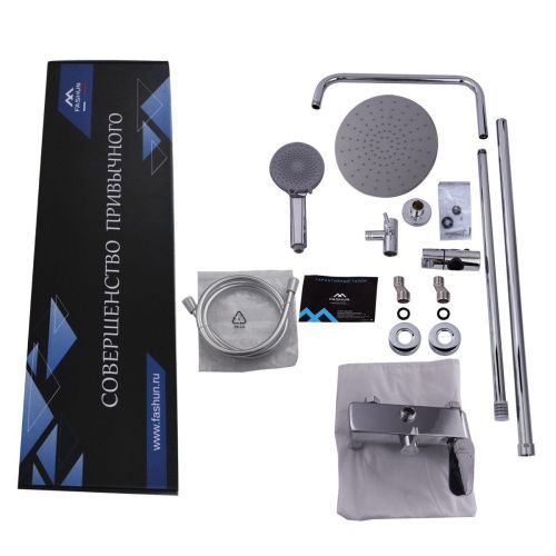 Душевая стойка Fashun A2488 настенная цвет хром - фото 4