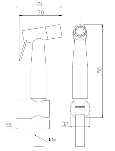 Гигиенический душ BelBagno NOVA BB-IFS1-IN серый - фото 2
