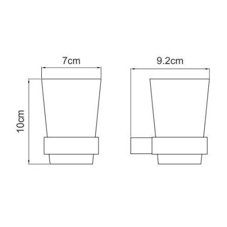 Стакан для зубных щеток WasserKRAFT 7928