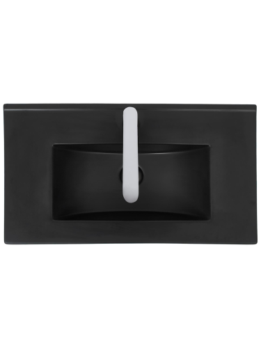 Раковина из сантехнического фаянса WeltWasser WW SK 10000005572 40 см встраиваемая цвет черный - фото 3