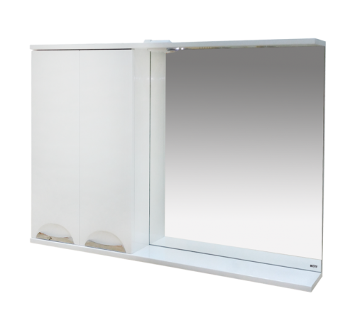 Зеркало-шкаф Misty Куба П-Куб-01120-011Л 120х80 подвесной цвет белый - фото 2