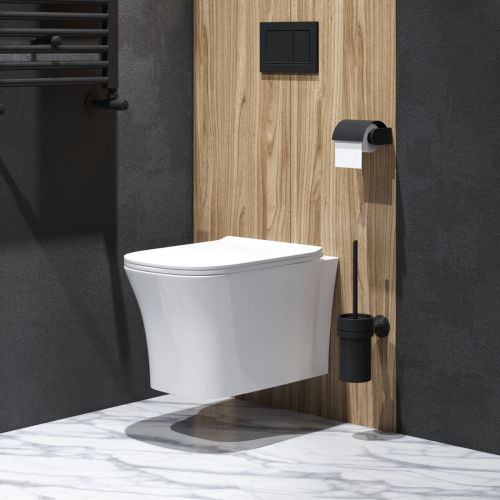 Унитаз подвесной Grossman Style GR-4474S белый с сиденьем микролифт безободковый каскадный смыв - фото 5