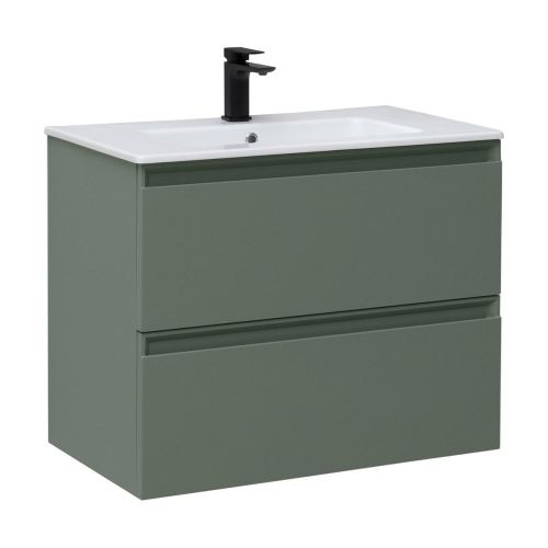 Раковина керамическая Allen Brau Fantasy 4.11012.20 80х50 полувстраиваемая цвет белый 1 отверстие под смеситель - фото 5