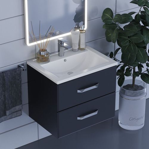 Тумба с раковиной Uperwood Foster 291020534 60х40 цвет черный - фото 4