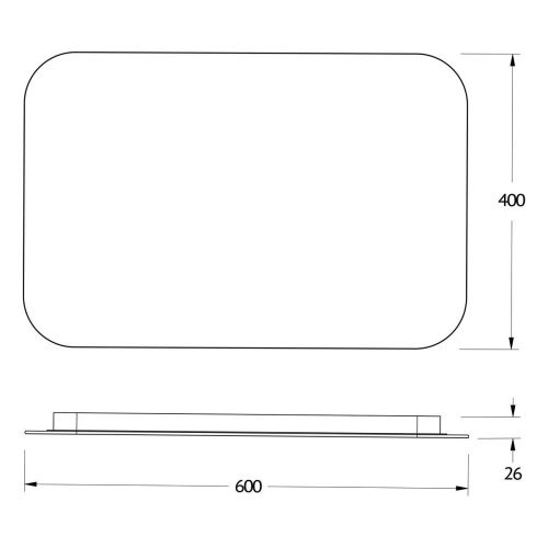 Зеркало с подсветкой Defesto OPTI DF 2812RH 60х40 подвесное - фото 2