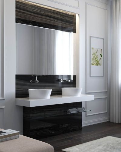 Раковина из искусственного камня Holbi ALMATEA 2.02.002.44.4 40х40 накладная цвет серый - фото 4