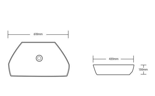 Раковина из сантехнического фарфора Cerutti SPA CR7070 60х40 накладная цвет белый без отверстий под смеситель - фото 2