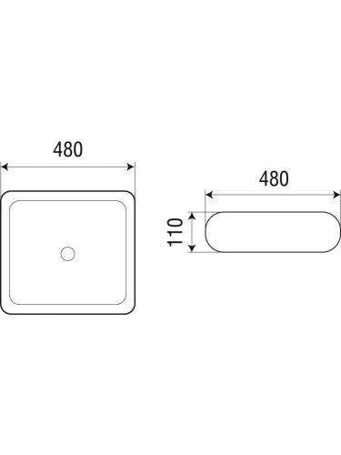 Раковина из сантехнического фаянса WeltWasser WW SK 10000003867 50х50 подвесная цвет белый без отверстий под смеситель - фото 3