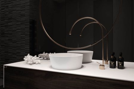 Раковина из искусственного камня Holbi ALMATEA 1.02.002.11.1 40х40 накладная цвет белый без отверстий под смеситель