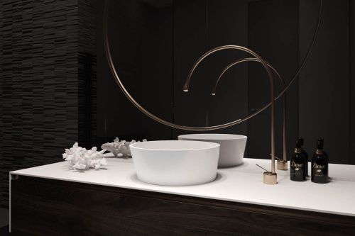 Раковина из искусственного камня Holbi ALMATEA 2.02.002.44.4 40х40 накладная цвет серый - фото 3