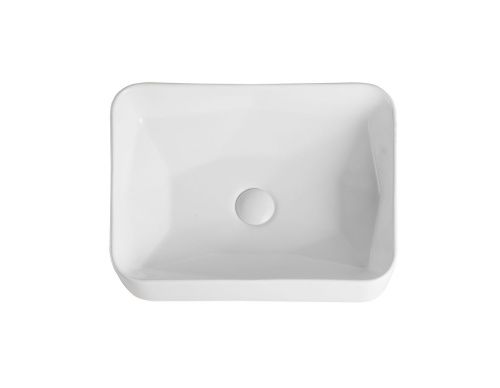 Раковина из сантехнического фарфора Orange B02-460w 50х40 накладная цвет белый - фото 4