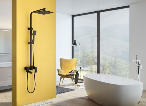 Душевая стойка Abber AF8216B настенная цвет черный - фото 2