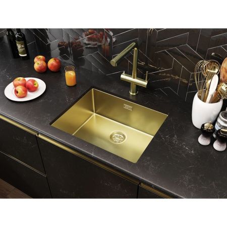 Кухонная мойка Grandex Aqua 5011361 55х45 цвет золото поверхность матовая