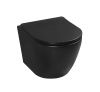 Унитаз подвесной MILLEAU 203B ALBY 203B черный  с сиденьем микролифт безободковый смыв воронка-водоворот