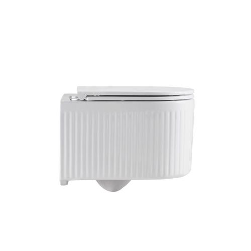 Унитаз подвесной Grossman Торнадо GR-4408SQ белый с сиденьем микролифт безободковый смыв торнадо - фото 3