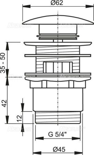 Донный клапан Alcadrain A390 хром - фото 2