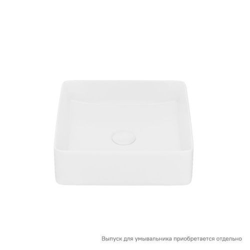 Раковина керамическая Iddis Slide SLIWS01i27 40х40 накладная цвет белый без отверстий под смеситель - фото 2