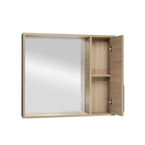 Зеркало-шкаф Viant КЕЛЬН VKEL80SD-ZSH 80х70 подвесной цвет белый/бежевый - фото 4