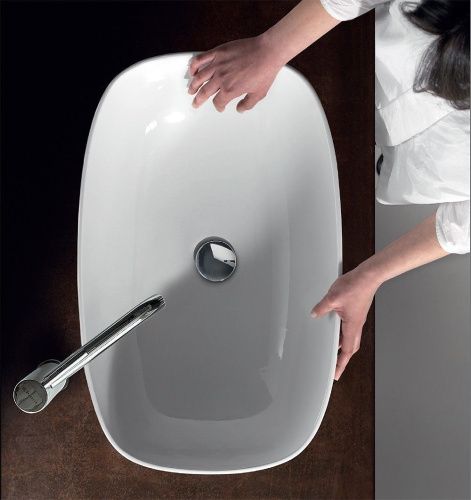 Раковина из сантехнического фарфора Galassia Dream 7300 60х40 накладная цвет белый - фото 3