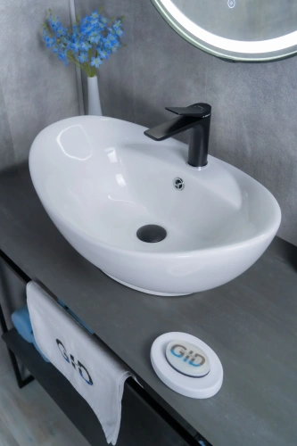 Раковина керамическая Gid Lago 51107 60х40 накладная цвет белый 1 отверстие под смеситель - фото 4