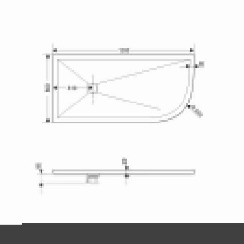 Душевой поддон RGW Stone Tray 16154128-01L 80х120 искусственный камень белый без ножек - фото 4