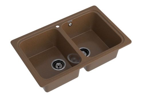 Кухонная мойка Granfest Standart S-780K терракот 80х50 цвет коричневый поверхность матовая - фото 2