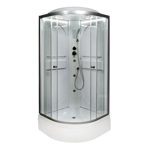 Душевая кабина AvaCan L510LED+GM 100х100 четверть круга с крышей ориентация универсальная - фото 2