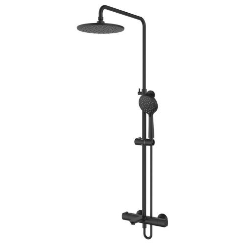 Душевая стойка Azario Galaxy AZ-67B47EV1(PA)-1DC1J19A-ZH3394A-HB1153PA настенная цвет черный