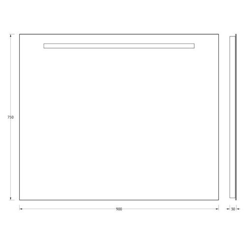 Зеркало Evoform Lumline BY 2006 90х80 подвесное - фото 2