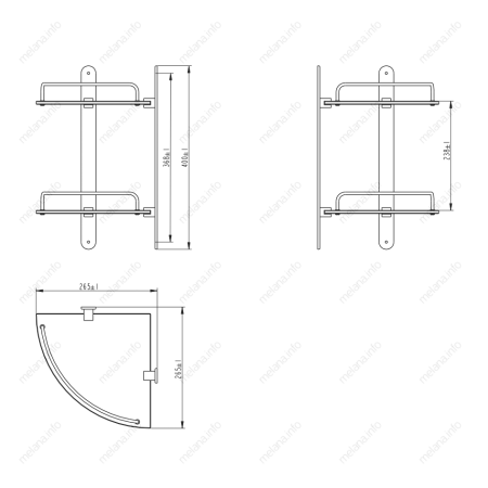 Полка в ванную комнату Melana SY3005
