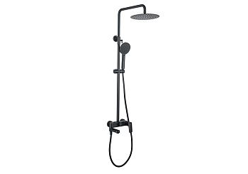 Душевая стойка Aquatek ВЕГА AQ2040MB настенная цвет черный