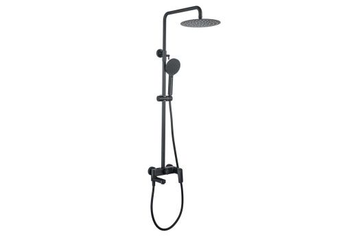 Душевая стойка Aquatek ВЕГА AQ2040MB настенная цвет черный