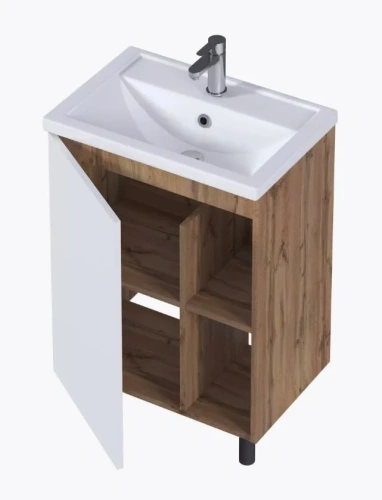 Тумба с раковиной 1MarKa Orlan Ц0000026839 60х40 напольная цвет белый - фото 2