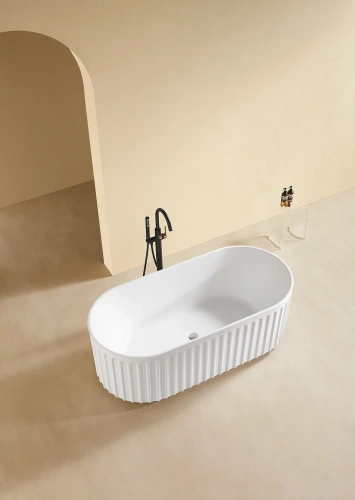 Ванна акриловая Arrow AH17001TQ 170х80 отдельностоящая овальная с ножками - фото 2